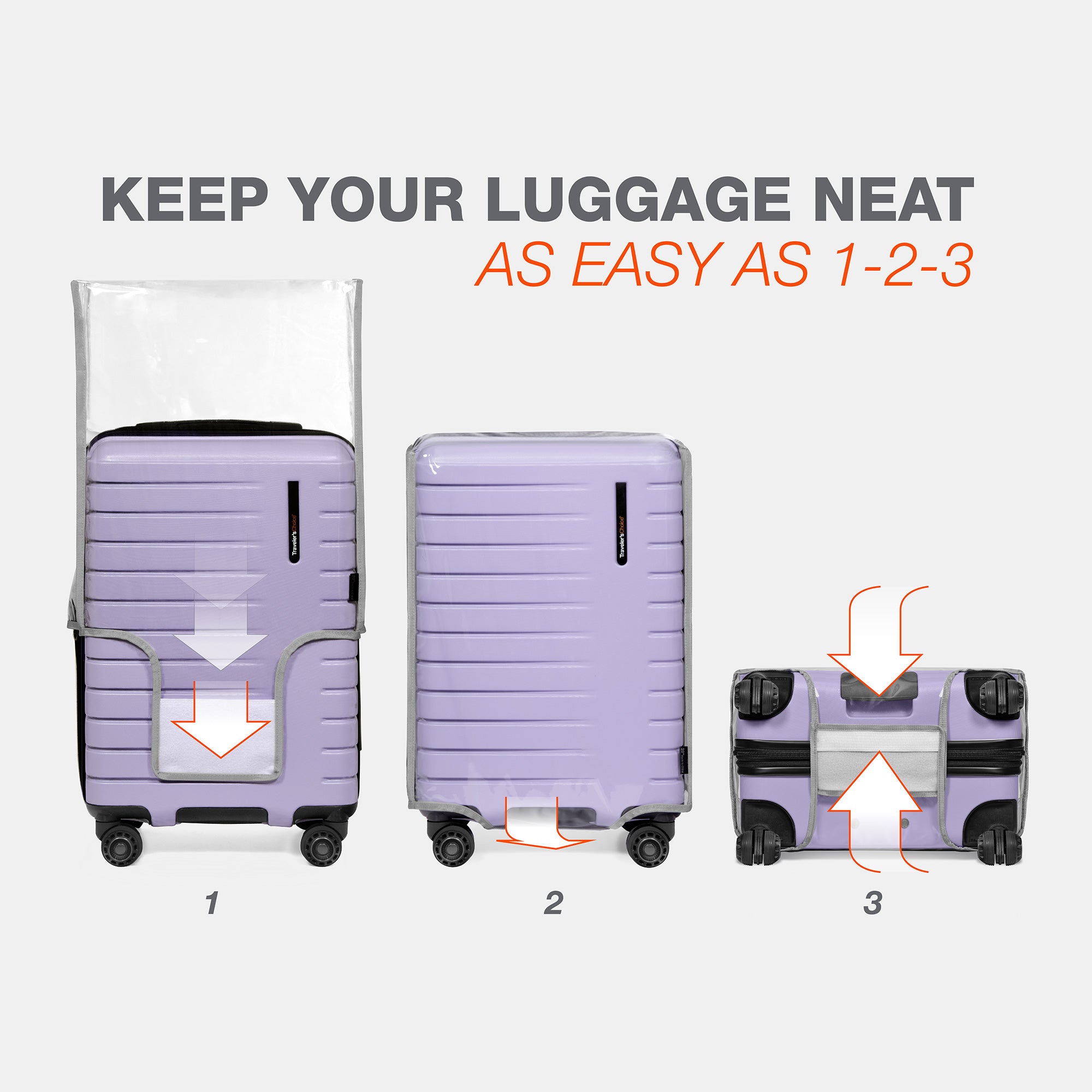 Traveler's Choice Clear Luggage Cover